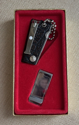 Vtg The 500 Group GEM Pocket Knife  Money Clip Set Original Box 70's