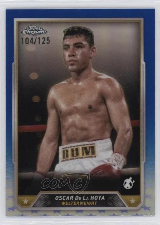 2024 Topps Chrome Blue Refractor /125 Oscar De La Hoya #32