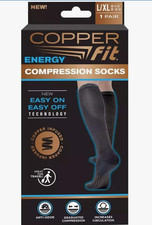 Copper Fit Energy Compression Socks Large and XL, Men and Women.NWB