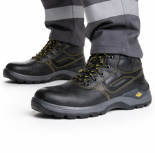 Delta Plus S3 Safety Boots UK 10 / EU 44 – Steel Toe, SRC, Anti-Static, Leather