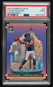 2024 Panini Donruss Optic Downtown! Caleb Williams #21 PSA 9 MINT Rookie RC