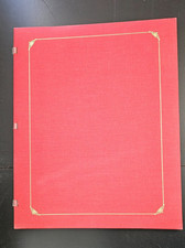 Creative Memories 12x15 Open Back Red Album With 2 Sets of New Portrait Sleeves