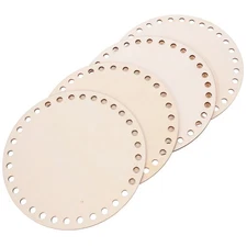 4pcs Wooden Bag Bottom DIY Knitting Crochet Bag Shaping Base with Holes 15cm