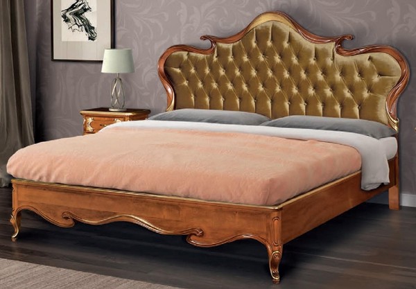Chesterfield Bett Polster Design Luxus Doppel Hotel Betten Italienische Holz Neu-image