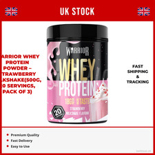 Warrior Whey Protein Powder – Strawberry Milkshake(500g, 20 Servings, Pack of 3) 23.99 per kilo