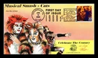 US COVER CATS MUSICAL SMASH 1980S CELEBRATE CENTURY FDC PUGH HAND PAINTED