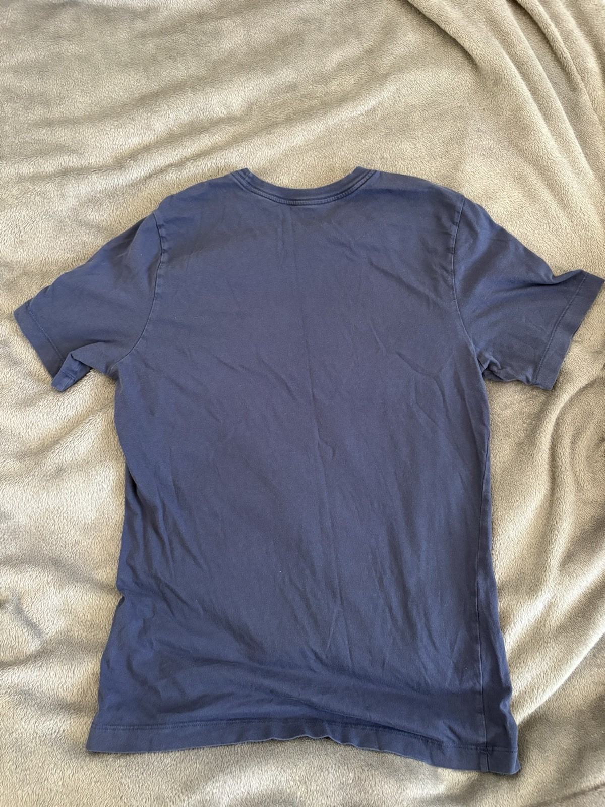 Nike The Nike Tee Men’s M Blue Regular Fit Crew Neck Logo Solid T-Shirt image 4