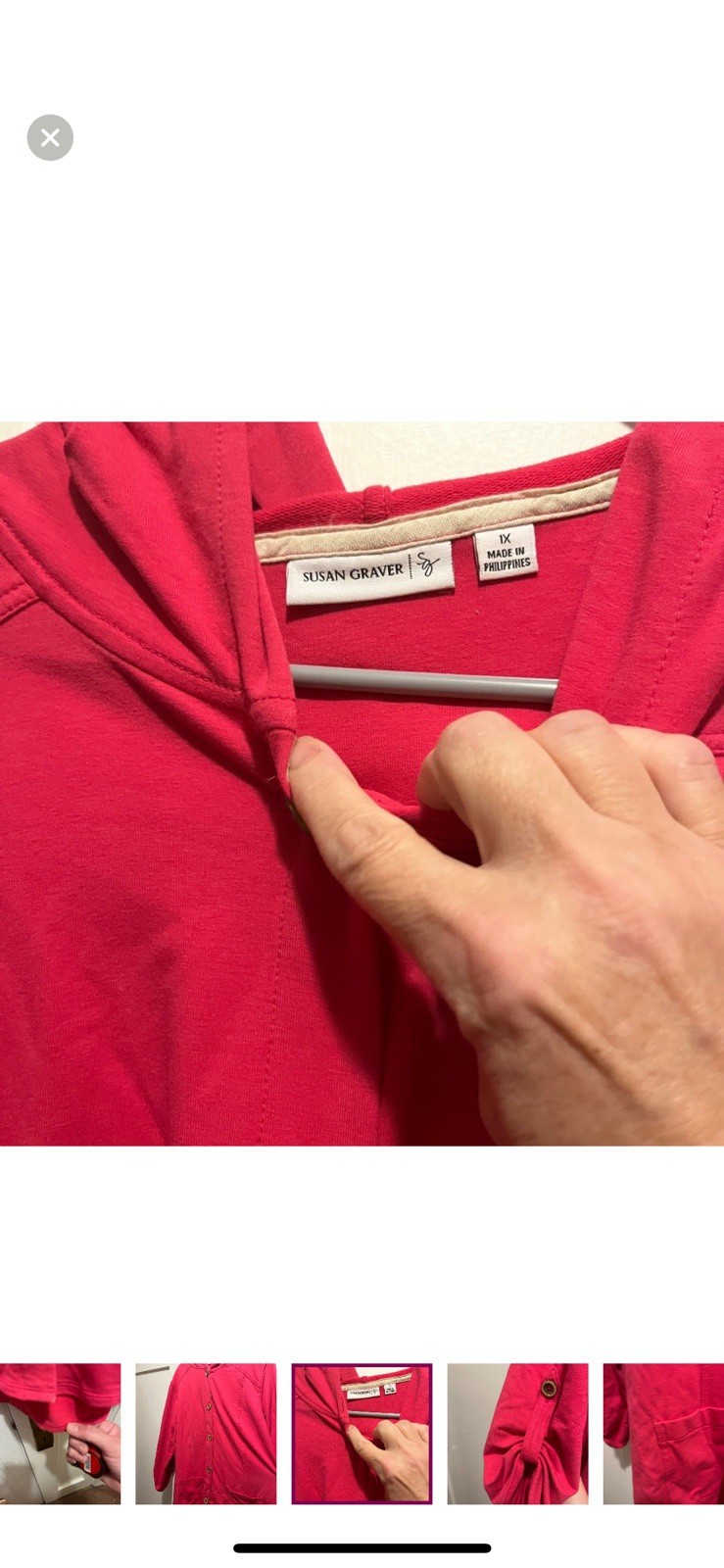 Susan Graver Button -Down Lightweight  Jacket Siz… - image 2