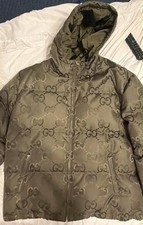 Gucci Mens Jumbo GG Monogram Canvas Down Puff...