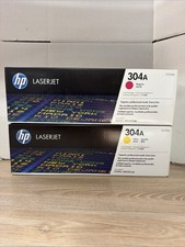 HP 304A LaserJet Toner Cartridges Yellow Magenta - New Sealed Box