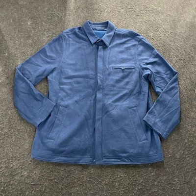 LORO PIANA Cashmere Collared Jacket Men's Size XL Blue
