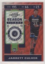 2019 Panini Contenders Optic Tmall Exclusive Red Wave Prizm Jarrett Culver 0rf