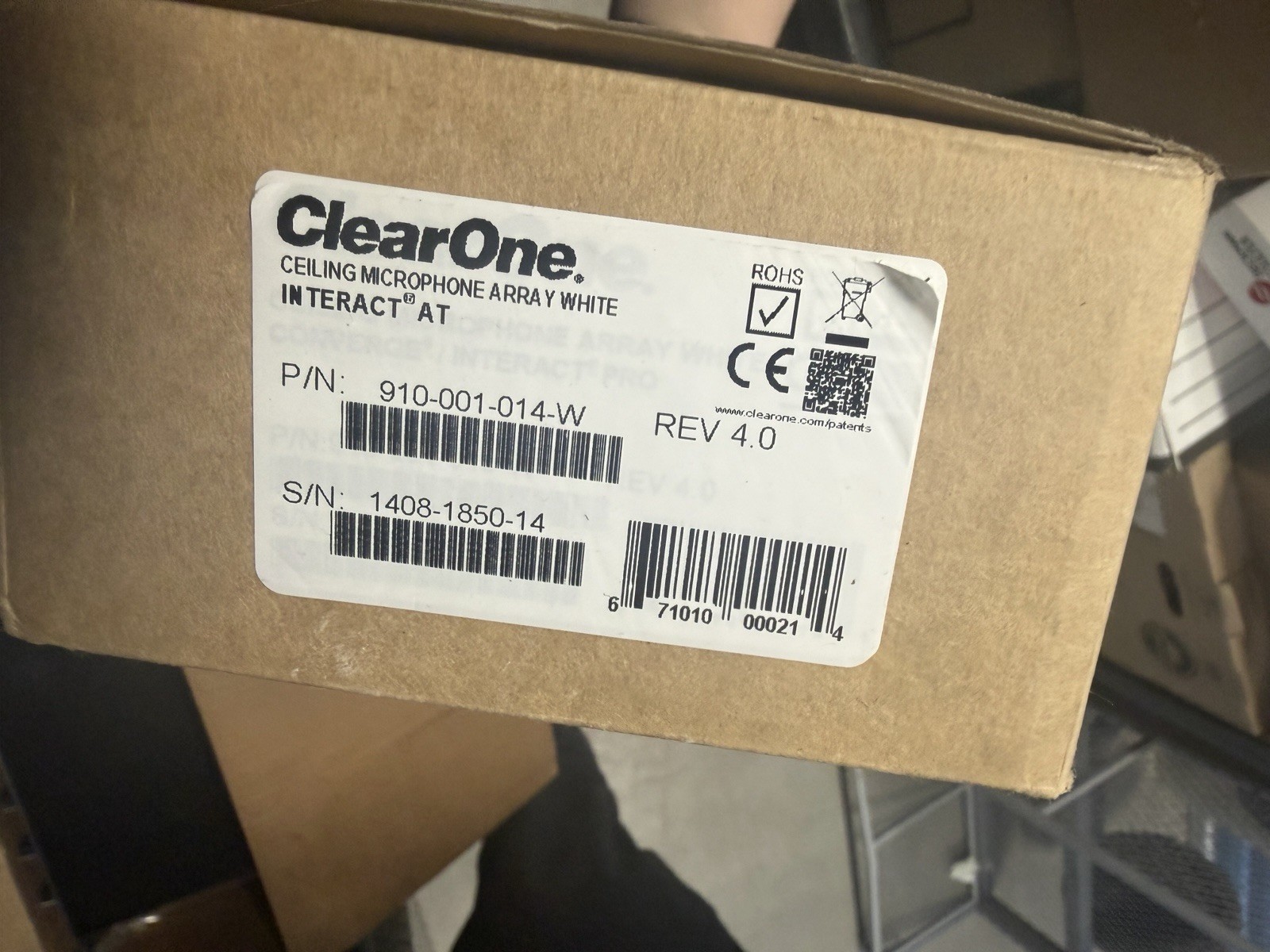 New! ClearOne Ceiling Microphone Array Kit White MPN (910-001-014-W)