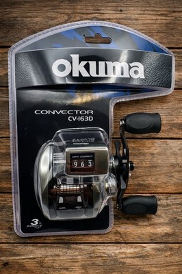 Okuma RH Low Profile Line Counter Reel Convector CV-163D Right Handed  
