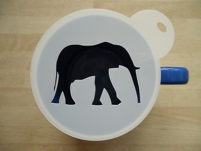Elefant Walking Basteln, Kuchen, Schminken und Kaffee Schablone