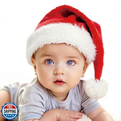 Haomaomao Santa Hat for Baby Christmas Hats Red Double Thicken Ve