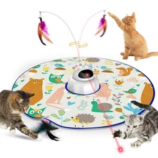 4 in 1 Cat Laser Toy Automatic, Interactive Cat Toys for Indoor Cats, Hide an...