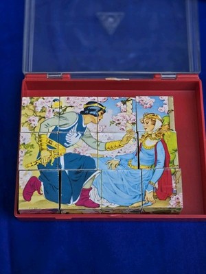 Vintage Eichhorn Egglham Children's Fairy Tale Block Puzzle & Case 8344 Germany