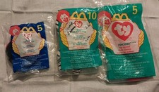Mcdonalds Teenie Beanie Babies: 5 Lucky, 10 Blizz, 5 Pinchers, New 