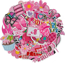 45 Pieces Pink Iron on Patch, Girls Iron on Patches Set, Sew On/Iron on Embroide