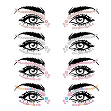 Face Gems Face Jewels - Self-Adhesive Rhinestone Face Jewels for Makeup,