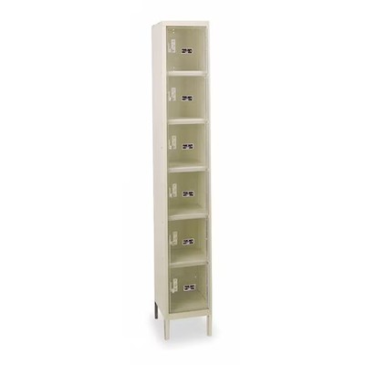 Hallowell Usvp1228-6A-Pt Box Locker, 12 In W, 12 In D, 78 In H, (1) Wide, (6)