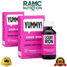 NovaFerrum Yummy | Pediatric Drops Liquid Iron Supplement for Kids - Pack of 2