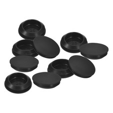 10Pcs Silicone Plugs, Rubber Round Hole Plugs for 25-27mm Hole, Black