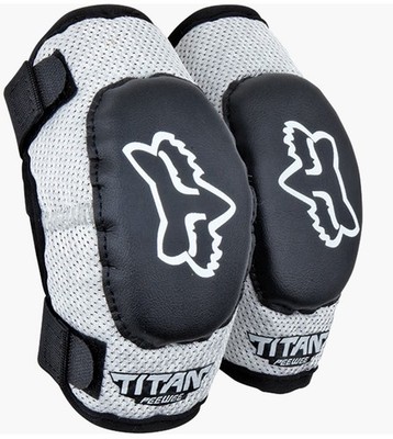 Fox Racing Peewee Titan S/M Elbow Pads Black/Silver 08038-464-OS