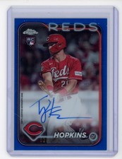 TJ HOPKINS RC AUTO BLUE /150 2024 Topps Chrome #RA-TH Reds ZC
