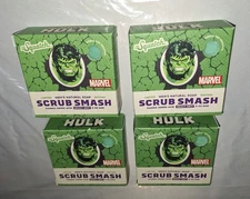 Dr. Squatch Hulk Marvel Scrub Smash Mens Soap 4 Bars 5 Ounce Heavy Grit Ltd Edit
