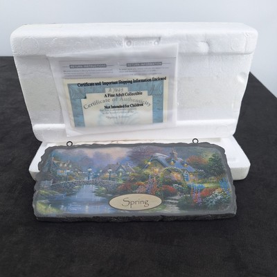 Thomas Kinkade s Warm Welcome Signs Set Spring, Summer and Winter with COA NEW
