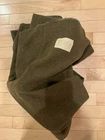 💙Original WWII Army Olive Green Wool Military Field Blanket WW2 w/Tag~Vet Owned
