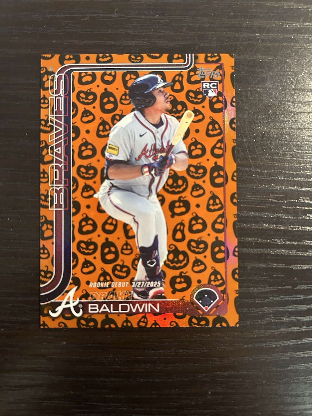 2025 Topps update #US113 Drake Baldwin RC Jack-O-Lantern foil holiday