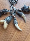 Antique 19thC Bavarian 800 Silver Charivari Hunting 6-Charm Chain Fox Deer Badge — photo 4