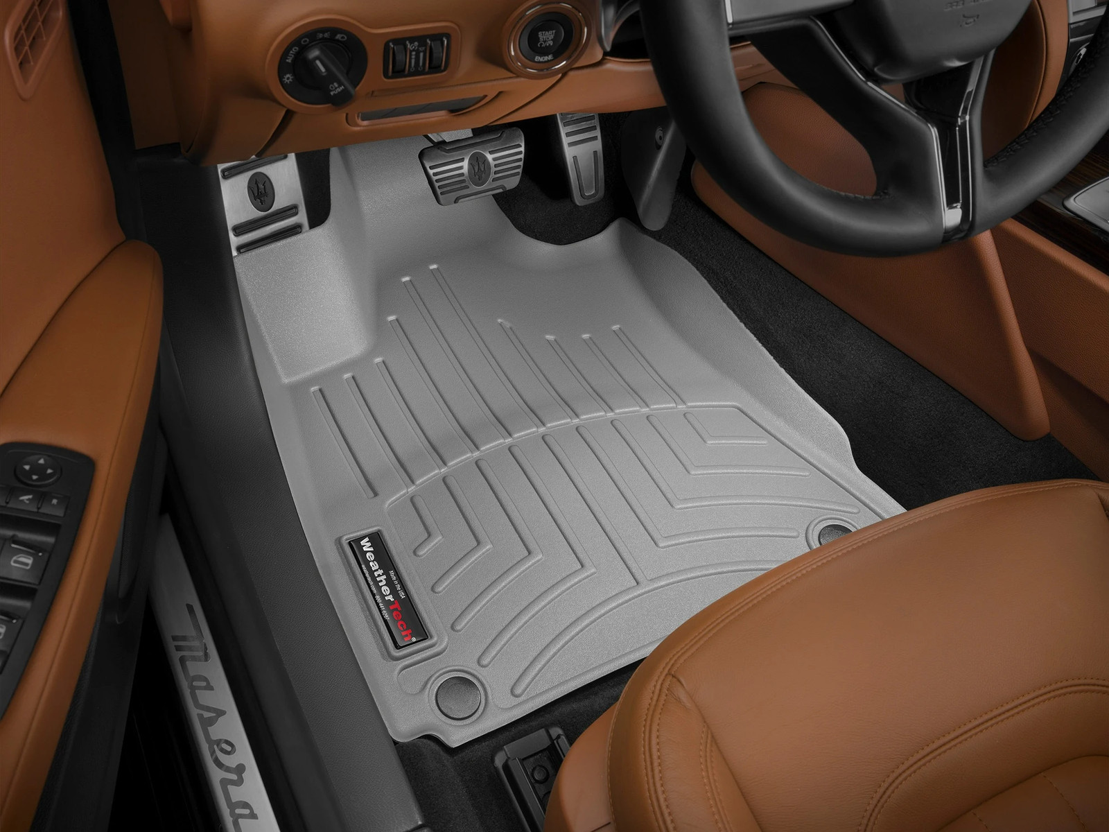 WeatherTech FloorLiner for 2017-2023 Maserati Quattroporte - 1st Row, Grey