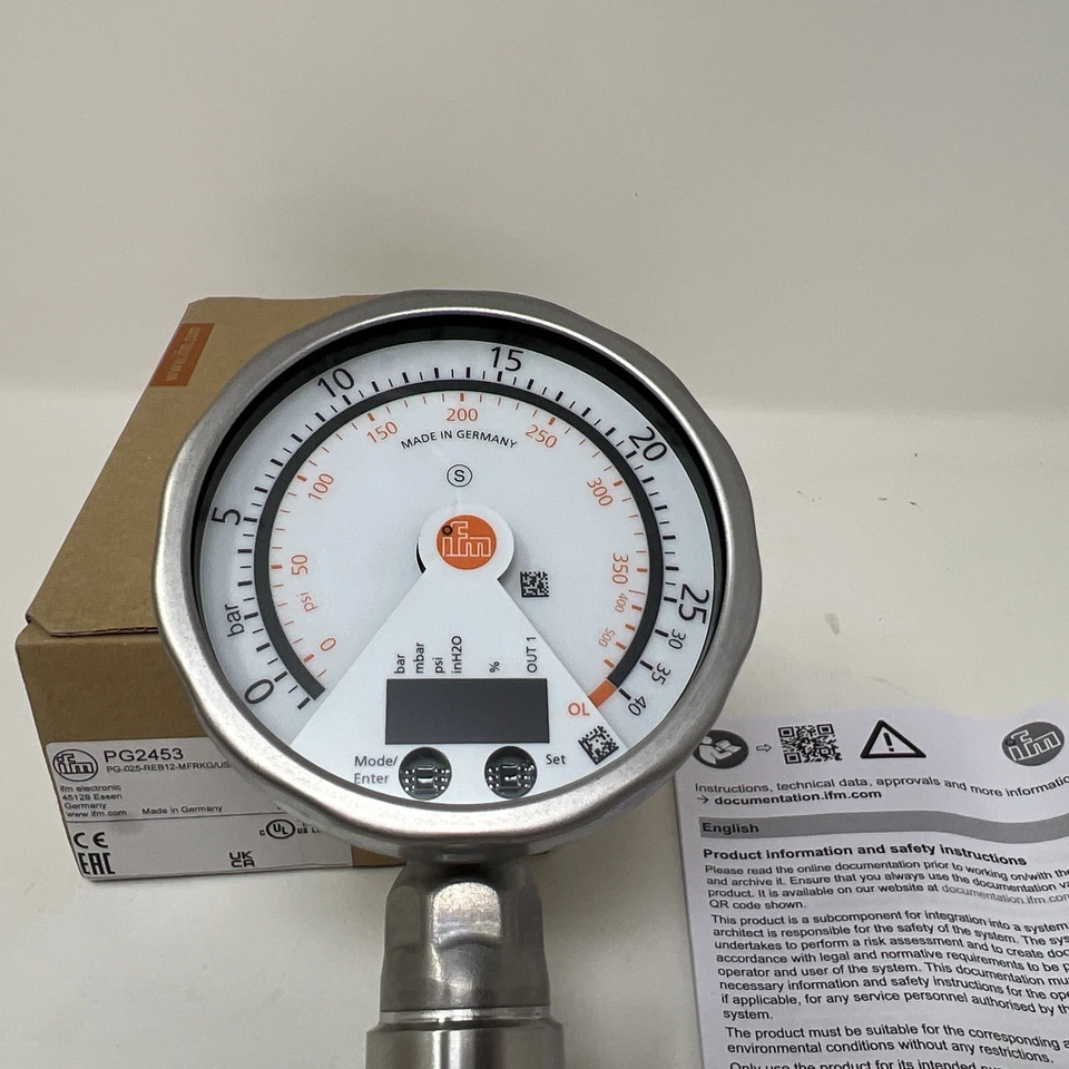 IFM Pressure sensor PG2453 (NEW IN BOX) - Image 3 of 4