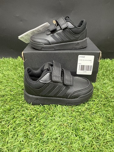 Adidas Tensaur Sport 2.0 Trainers Toddler/Kids Triple Black Size UK 5K EU 21 New