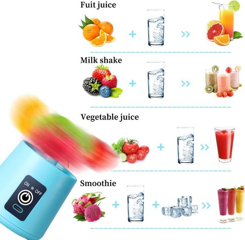 380ml Haushalt Saftmixer Mini Elektrischer Entsafter USB Wiederaufladbar Smoothie Smoot - Bild 15 von 22