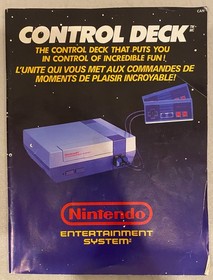 1988 NINTENDO NES CONTROL DECK CONSOLE BUNDLE W/ MARIO MATTEL CANADIAN BOX CIB