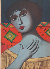 Pompeo Borra - Studio di figura - Litografia firmata