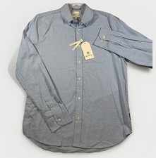 Ben Sherman NWT Men's Mod Classic Button-Down Shirt Medium Light Blue Stretch