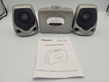 Bush Silver Portable Personal Cassette Player & Mini Speakers Instructions PS404