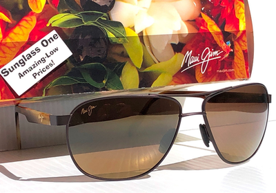 Maui Jim CASTLES Matte Chocolate POLARIZED HCL Bronze GLASS