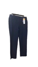 Charter Club Women Classic Fit Pants Zip Fly Tummy Slimming SZ 12 Intrepid Blue