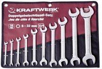 DoppelmaulschlüSsel-Satz 6-32Mm, 10-Teilig Poliert In Rolltasche Kraftwerk 3553R