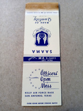 Matchbook vintage: USAF SAAMA, Kelly AFB, San Antonio, TX