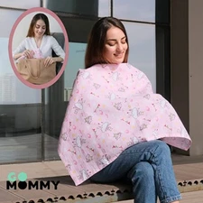 Nursing Cover for Breastfeeding Muslin Cotton Cloth Fabric Material Soft Clouds