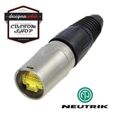 Neutrik NE8MX-1 Ethercon Connector. Silver Housing. CAT5, CAT6, CAT7 RJ45 Case