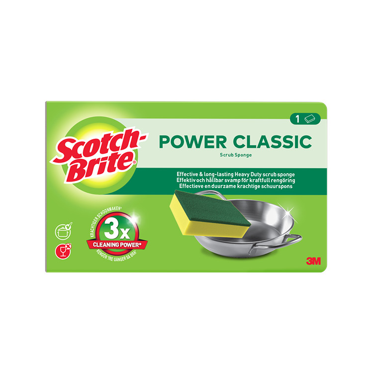 3M - Scotch Brite Classic Scrub Sponge x 3